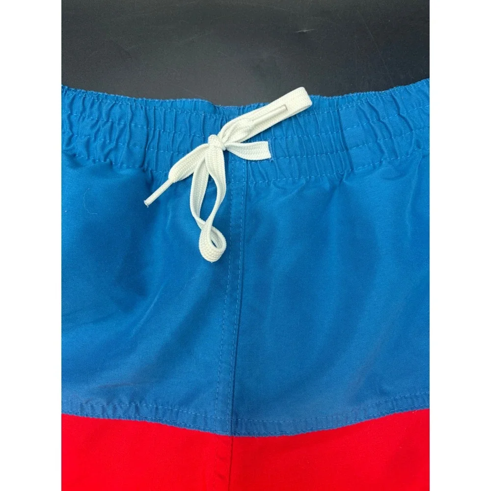 Chubbies Men's Medium Swim Trunks Red Blue Colorblock Mesh Lined Made USA